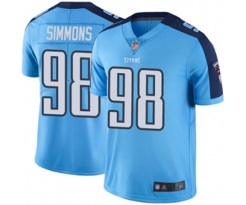 Titans #98 Jeffery Simmons Light Blue Youth Stitched Football Limited Rush Jersey