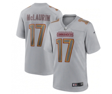 Men's Washington Commanders #17 Terry McLaurin Gray Atmosphere Fashion Stitched Game Jersey