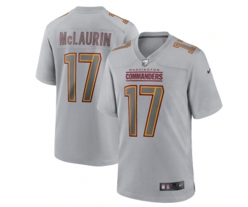 Men's Womens Youth Kids Washington Commanders #17 Terry McLaurin Gray Atmosphere Fashion Stitched Game Jersey