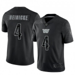 Men's Womens Youth Kids Washington Commanders #4 Taylor Heinicke Nike Black RFLCTV Limited Jersey