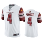 Men's Womens Youth Kids Washington Commanders #4 Taylor Heinicke White Vapor Untouchable Stitched Football Jersey