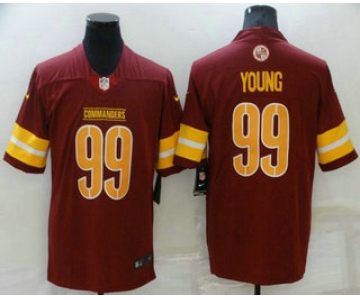 Men's Washington Commanders #99 Chase Young Red NEW 2022 Vapor Untouchable Stitched Nike Limited Jersey