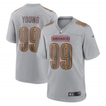 Men's Womens Youth Kids Washington Commanders #99 Chase Young Nike Gray Atmosphere Fashion Game Jersey