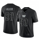 Men's Womens Youth Kids Washington Commanders #93 Jonathan Allen Nike Black RFLCTV Limited Jersey