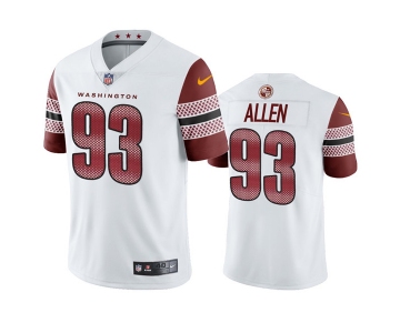 Men's Womens Youth Kids Washington Commanders #93 Jonathan Allen White Vapor Untouchable Stitched Football Jersey