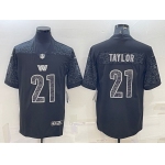 Men's Washington Commanders #21 Sean Taylor Black Reflective Limited Stitched Football Jersey