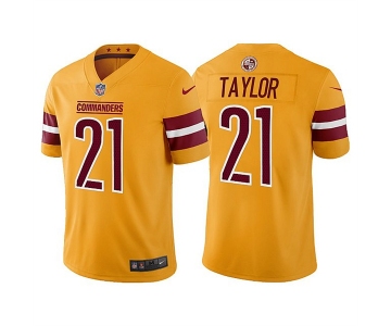 Men's Washington Commanders #21 Sean Taylor Gold Vapor Untouchable Stitched Football Jersey