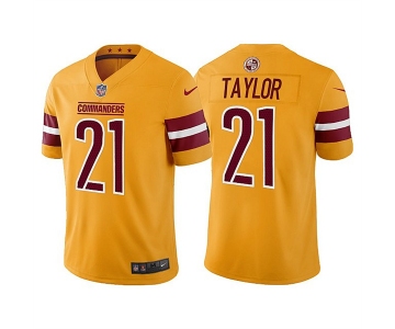 Men's Womens Youth Kids Washington Commanders #21 Sean Taylor Gold Vapor Untouchable Stitched Football Jersey
