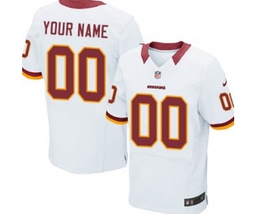 Men's Nike Washington Redskins Customized White Elite Jersey