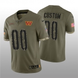 Men's Womens Youth Kids Washington Commanders ACTIVE PLAYER Custom 2022 Olive Salute To Service Limited Stitched Jersey