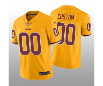 Nike Washington Redskins Custom Men's Gold Color Rush Limited Jersey