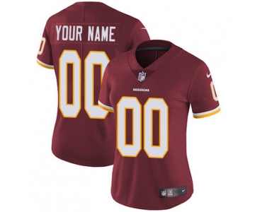 Women's Nike Washington Redskins Home Burgundy Red Customized Vapor Untouchable Limited NFL Jersey