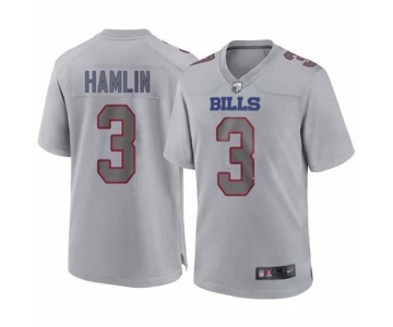 Men's Womens Youth Kids Buffalo Bills #3 Damar Hamlin Gray Atmosphere Nike Jersey