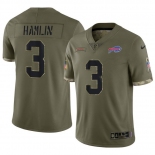 Men's Womens Youth Kids Buffalo Bills #3 Damar Hamlin Nike 2022 Salute To Service Limited Jersey - Olive