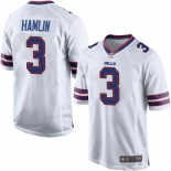 Men's Womens Youth Kids Buffalo Bills #3 Damar Hamlin Nike White Away Game Player Jersey