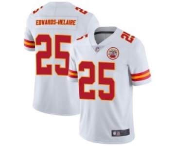 Men's Nike Kansas City Chiefs #25 Clyde Edwards-Helaire Limited White Vapor Untouchable Jersey