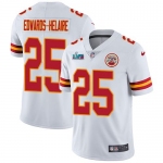 Mens Womens Youth Kids Kansas City Chiefs #25 Clyde Edwards-Helaire White Super Bowl LVII Patch Stitched Vapor Untouchable Limited Jersey