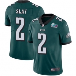 Mens Womens Youth Kids Philadelphia Eagles #2 Darius Slay Jr. Green Team Color Super Bowl LVII Patch Stitched Vapor Untouchable Limited Jersey