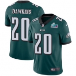 Mens Womens Youth Kids Philadelphia Eagles #20 Brian Dawkins  Green Team Color Super Bowl LVII Patch Stitched Vapor Untouchable Limited Jersey