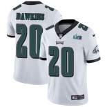 Mens Womens Youth Kids Philadelphia Eagles #20 Brian Dawkins White Super Bowl LVII Patch Stitched Vapor Untouchable Limited Jersey