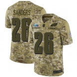 Mens Womens Youth Kids Philadelphia Eagles #26 Miles Sanders Camo Super Bowl LVII Patch Stitched Limited 2018 Salute To Service Jersey