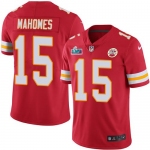 Mens Womens Youth Kids Kansas City Chiefs #15 Patrick Mahomes Red Team Color Super Bowl LVII Patch Stitched Vapor Untouchable Limited Jersey