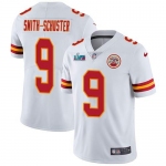 Mens Womens Youth Kids Kansas City Chiefs #9 JuJu Smith-Schuster White Super Bowl LVII Patch Stitched Vapor Untouchable Limited Jersey