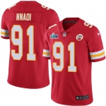 Mens Womens Youth Kids Kansas City Chiefs #91 Derrick Nnadi Red Team Color Super Bowl LVII Patch Vapor Untouchable Limited Jersey