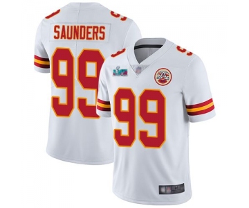 Mens Womens Youth Kids Kansas City Chiefs #99 Khalen Saunders White Super Bowl LVII Patch Vapor Untouchable Limited Jersey