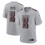 Mens Womens Youth Kids Atlanta Falcons #8 Kyle Pitts Nike Gray Atmosphere Fashion Game Jersey