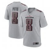 Mens Womens Youth Kids Atlanta Falcons #8 Kyle Pitts Nike Gray Atmosphere Fashion Game Jersey