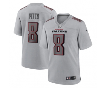Mens Womens Youth Kids Atlanta Falcons #8 Kyle Pitts Nike Gray Atmosphere Fashion Game Jersey