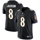 Mens Womens Youth Kids Baltimore Ravens #8 Lamar Jackson Black Alternate Stitched NFL Vapor Untouchable Limited Jersey