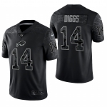 Mens Womens Youth Kids Buffalo Bills #14 Stefon Diggs Black Reflective Limited Nike Jersey