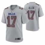 Mens Womens Youth Kids Buffalo Bills #17 Josh Allen Gray Atmosphere Nike Jersey