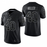 Mens Womens Youth Kids Buffalo Bills #40 Von Miller Black Reflective Limited Nike Jersey