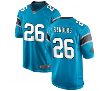 Mens Womens Youth Kids Carolina Panthers #26 Miles Sanders Blue Stitched Game Jersey