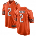 Mens Womens Youth Kids Chicago Bears #2 D.J. Moore Orange Stitched Game Jersey