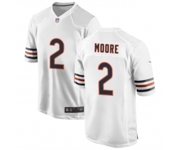 Mens Womens Youth Kids Chicago Bears #2 D.J. Moore White Stitched Game Jersey