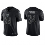 Mens Womens Youth Kids Chicago Bears #34 Walter Payton Black RFLCTV Limited Nike Jersey