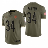 Mens Womens Youth Kids Chicago Bears #34 Walter Payton Olive 2023 Salute To Service Limited Nike Jersey