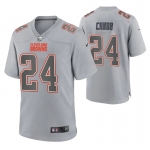 Mens Womens Youth Kids Cleveland Browns #24 Nick Chubb Gray Atmosphere Game Jersey