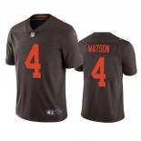 Mens Womens Youth Kids Cleveland Browns #4 Deshaun Watson Brown Color Rush Vapor Untouchable Limited Stitched jersey