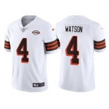Mens Womens Youth Kids Cleveland Browns #4 Deshaun Watson White 1946 Collection Vapor Untouchable Limited Stitched Jersey