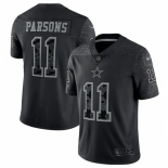 Mens Womens Youth Kids Dallas Cowboys #11 Micah Parsons Black Reflective Nike Limited Nike Jersey