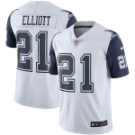 Mens Womens Youth Kids Dallas Cowboys #21 Ezekiel Elliott White Stitched NFL Limited Rush Jersey