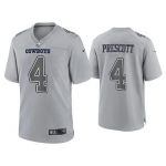 Mens Womens Youth Kids Dallas Cowboys #4 Dak Prescott Game Gray Atmosphere Jersey