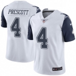 Mens Womens Youth Kids Dallas Cowboys #4 Dak Prescott White Stitched NFL Limited Rush Jersey