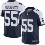 Mens Womens Youth Kids Dallas Cowboys #55 Leighton Vander Esch Navy Blue Thanksgiving Stitched NFL Vapor Untouchable Limited Throwback Jersey