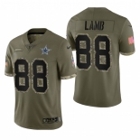Mens Womens Youth Kids Dallas Cowboys #88 CeeDee Lamb 2023 Salute To Service Olive Limited Nike Jersey